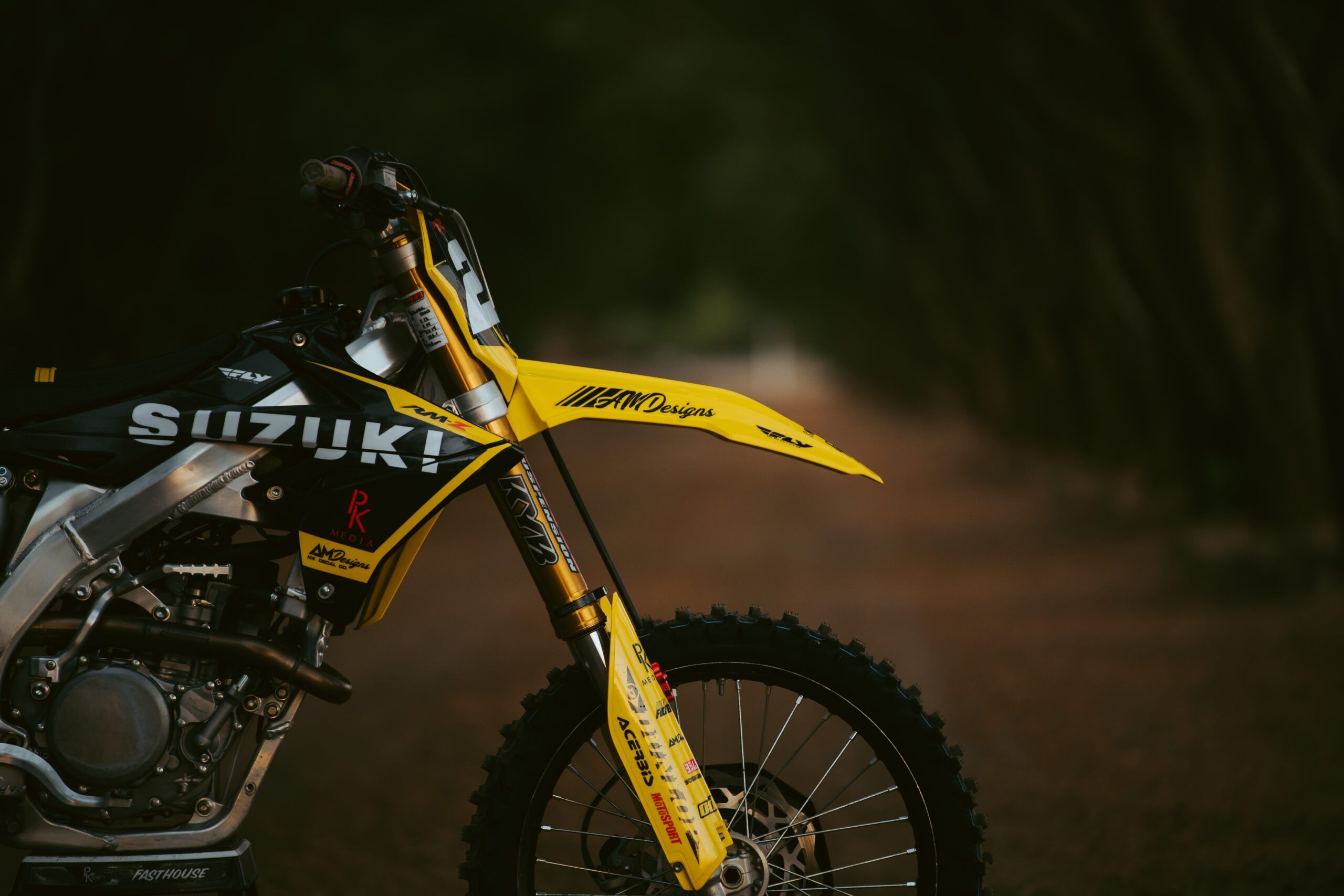 Customer's  graphics kit on a dirt road
